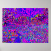 Psychedelisch Impressionistisch Lila Landschaft Poster (Vorne)