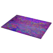 Psychedelisch Impressionistisch Lila Landschaft Schneidebrett (Ecke)