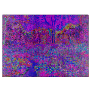 Psychedelisch Impressionistisch Lila Landschaft Schneidebrett