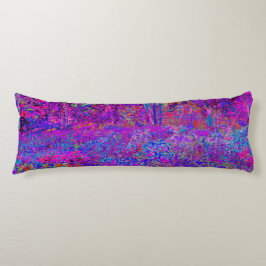 Psychedelisch Impressionistisch Lila Landschaft Seitenschläferkissen