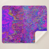 Psychedelisch Impressionistisch Lila Landschaft Sherpadecke (Vorderseite (Horizontal))