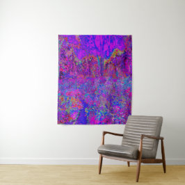 Psychedelisch Impressionistisch Lila Landschaft Wandteppich