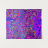 Psychedelisch Impressionistisch Lila Landschaft Wandteppich (Vorderseite (Horizontal))