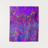 Psychedelisch Impressionistisch Lila Landschaft Wandteppich (Vorderseite)