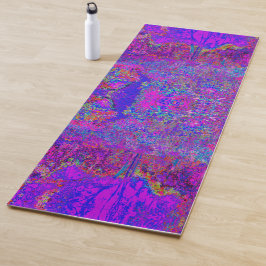 Psychedelisch Impressionistisch Lila Landschaft Yogamatte