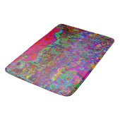 Psychedelisch-Impressionistische Gartenlandschaft Badematte (Schrägansicht)