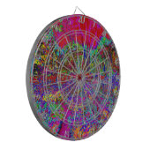 Psychedelisch-Impressionistische Gartenlandschaft Dartscheibe (Vorderseite Links)
