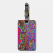 Psychedelisch-Impressionistische Gartenlandschaft Gepäckanhänger (Rückseite vertikal)