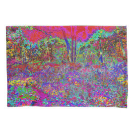 Psychedelisch-Impressionistische Gartenlandschaft Kissenbezug