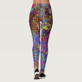 Psychedelisch-Impressionistische Gartenlandschaft Leggings (Rückseite)