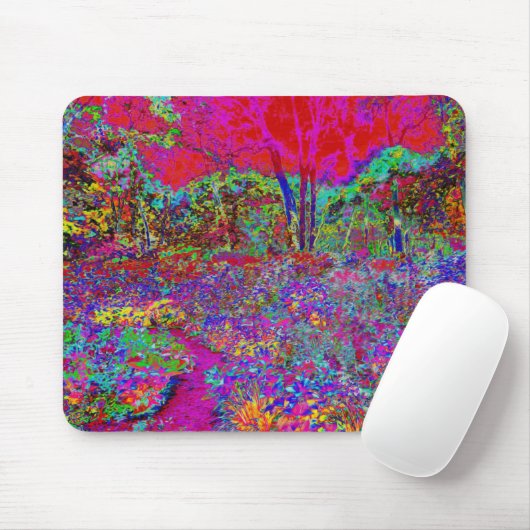 Psychedelisch-Impressionistische Gartenlandschaft Mousepad (Mit Mouse)