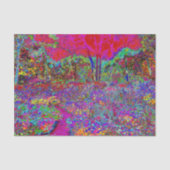 Psychedelisch-Impressionistische Gartenlandschaft Seidenpapier (Vorderseite)