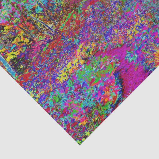 Psychedelisch-Impressionistische Gartenlandschaft Seidenpapier (Ausschnitt)