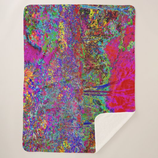 Psychedelisch-Impressionistische Gartenlandschaft Sherpadecke (Vorderseite)