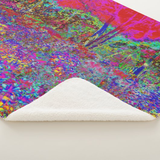 Psychedelisch-Impressionistische Gartenlandschaft Sherpadecke (3/4)