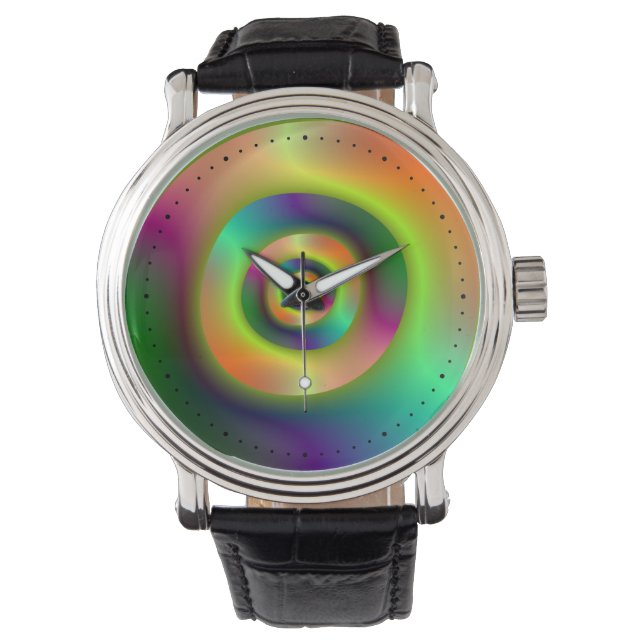 Psychedelisch Inside Outside Rings Armbanduhr (Vorderseite)