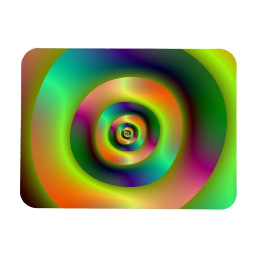 Psychedelisch Inside Outside Rings Magnet (Horizontal)