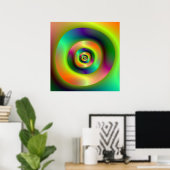 Psychedelisch Inside Outside Rings Poster (Heimbüro)