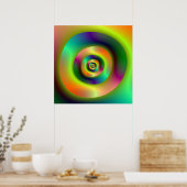 Psychedelisch Inside Outside Rings Poster (Küche)
