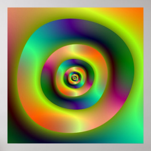 Psychedelisch Inside Outside Rings Poster (Vorne)