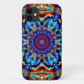Psychedelisch Kaleidoskop Blau Rot und Grün Case-Mate iPhone Hülle (Rückseite)