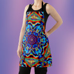 Psychedelisch Kaleidoskop Blau Rot und Grün Schürze<br><div class="desc">Dieses psychedelische Kaleidoskop-Blume-Design zeichnet sich durch Blau,  Rot und Grün aus. Lebhafte trippige Visuals für den modernen Hippie oder für jeden,  der Lieben in funky Farben hat!</div>