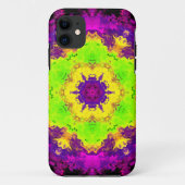 Psychedelisch Kaleidoskop Gelb und Lila Case-Mate iPhone Hülle (Rückseite)