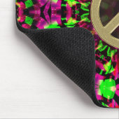 Psychedelisch Kaleidoskop Gold Peace Mousepad (Ecke)