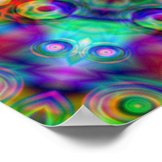 Psychedelisch Kaleidoskop Konst Poster (Ecke)