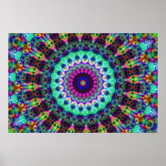 Psychedelisch Kaleidoskop Konst Poster (Vorne)