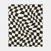 Psychedelisch-karierte Groovy Grid Fleecedecke (Vorderseite)