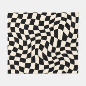 Psychedelisch-karierte Groovy Grid Fleecedecke (Vorderseite (Horizontal))