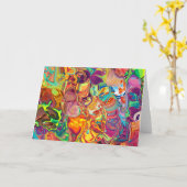 psychedelisch karte (Gelbe Blume)