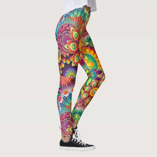 Psychedelisch Liebe Color Burst Leggings (Rechts)