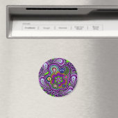 Psychedelisch Lila Paisley Magnet (In Situ (Geschirrspüler))
