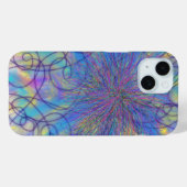 Psychedelisch Lila Pink Funky Colorful Modern Art Case-Mate iPhone Hülle (Rückseite (Horizontal))