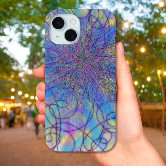 Psychedelisch Lila Pink Funky Colorful Modern Art Case-Mate iPhone Hülle