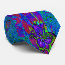 Psychedelisch Lila und Limettengrüne Lily-Blume