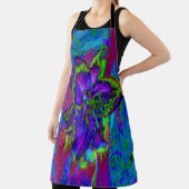 Psychedelisch Lila und Limettengrüne Lily-Blume Schürze (InSitu)