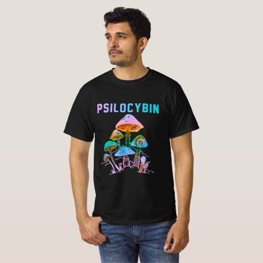 Psychedelisch Magic Mushrooms T-Shirt (Vorne ganz)