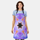 Psychedelisch Mandala Blume Blau Rosa und Gelb Schürze (Getragen)