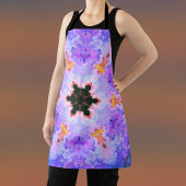 Psychedelisch Mandala Blume Blau Rosa und Gelb Schürze