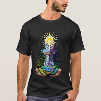 Psychedelisch meditierende Natur-Man T-Shirt