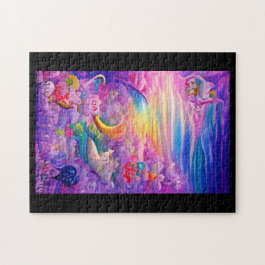 Psychedelisch mehrschichtige Traumfantasy bunt Puzzle (Horizontal)