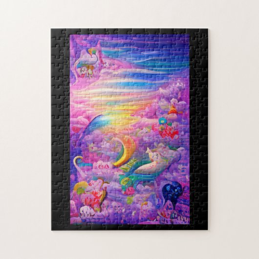 Psychedelisch mehrschichtige Traumfantasy bunt Puzzle (Vertikal)