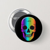 Psychedelisch Mensch Schädel Thunder_Cove Button (Vorne & Hinten)