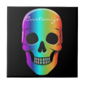 Psychedelisch Mensch Schädel Thunder_Cove Fliese (Vorderseite)