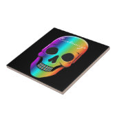 Psychedelisch Mensch Schädel Thunder_Cove Fliese (Seite)