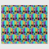 Psychedelisch Mensch Schädel Thunder_Cove Geschenkpapier (Flach)