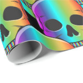 Psychedelisch Mensch Schädel Thunder_Cove Geschenkpapier (Rolleneckpunkt)